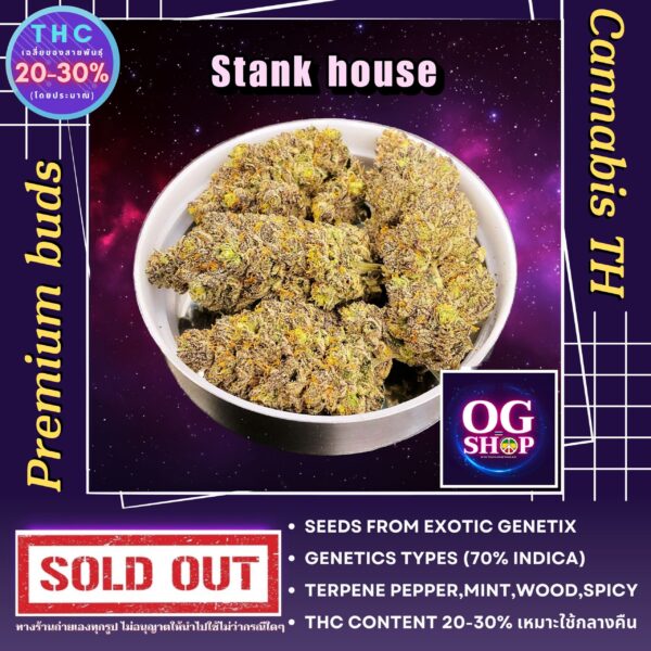 Cannabis flower Name Stank house Grow by OG team From OG shop Thailand ดอกแห้ง Stank house ปลูกโดย OG team จาก OG shop ประเทศไทย