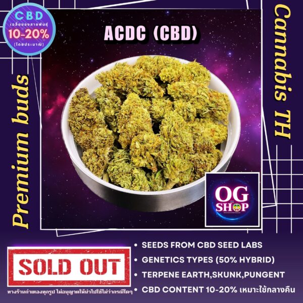 Cannabis flower Name ACDC (CBD seed labs) Grow by OG team From OG shop Thailand ดอกแห้ง ACDC (CBD seed labs) ปลูกโดย OG team จาก OG shop ประเทศไทย