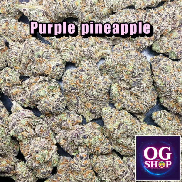 Cannabis flower Name Purple pineapple (Exotic genetix) Grow by OG team From OG shop Thailand ดอกแห้ง Purple pineapple (Exotic genetix) ปลูกโดย OG team จาก OG shop ประเทศไทย