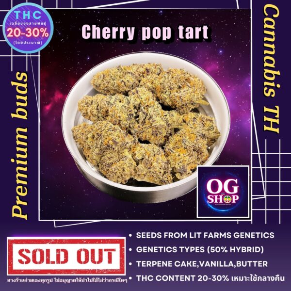 Cannabis flower Name Cherry pop tart Grow by OG team From OG shop Thailand ดอกแห้ง Cherry pop tart ปลูกโดย OG team จาก OG shop ประเทศไทย