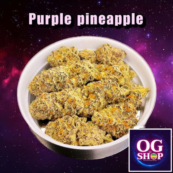 Cannabis flower Name Purple pineapple Grow by OG team From OG shop Thailand ดอกแห้ง Purple pineapple ปลูกโดย OG team จาก OG shop ประเทศไทย