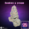 Cannabis flower Name Cookies and cream (Exotic genetix) Grow by OG team From OG shop Thailand Cannabis Farm Indoor Top-shelf Grower Thailand ดอกแห้ง Cookies and cream (Exotic genetix) ปลูกโดย OG team จาก OG shop ประเทศไทย
