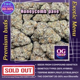 Cannabis flower Name Honeycomb pave (Compound genetics) Grow by OG team From OG shop Thailand ดอกแห้ง Honeycomb pave (Compound genetics) ปลูกโดย OG team จาก OG shop ประเทศไทย