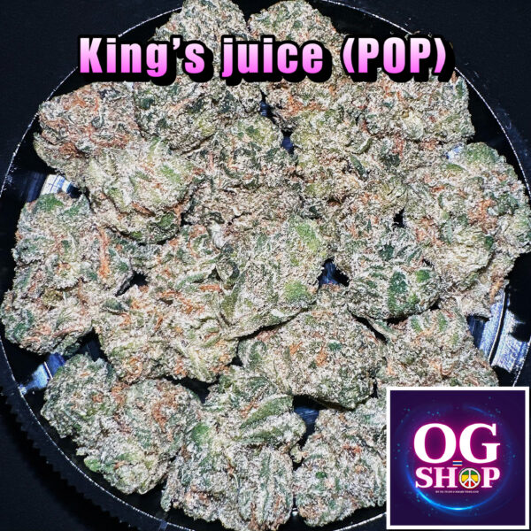 Cannabis flower Name : King's juice (Green house seeds) Grow by OG team From OG shop Thailand Cannabis Popcorn Buds Fruity Aroma 180/g King's juice (Green house seeds) ปลูกโดย OG team จาก OG shop ประเทศไทย